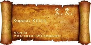 Kepecs Kitti névjegykártya